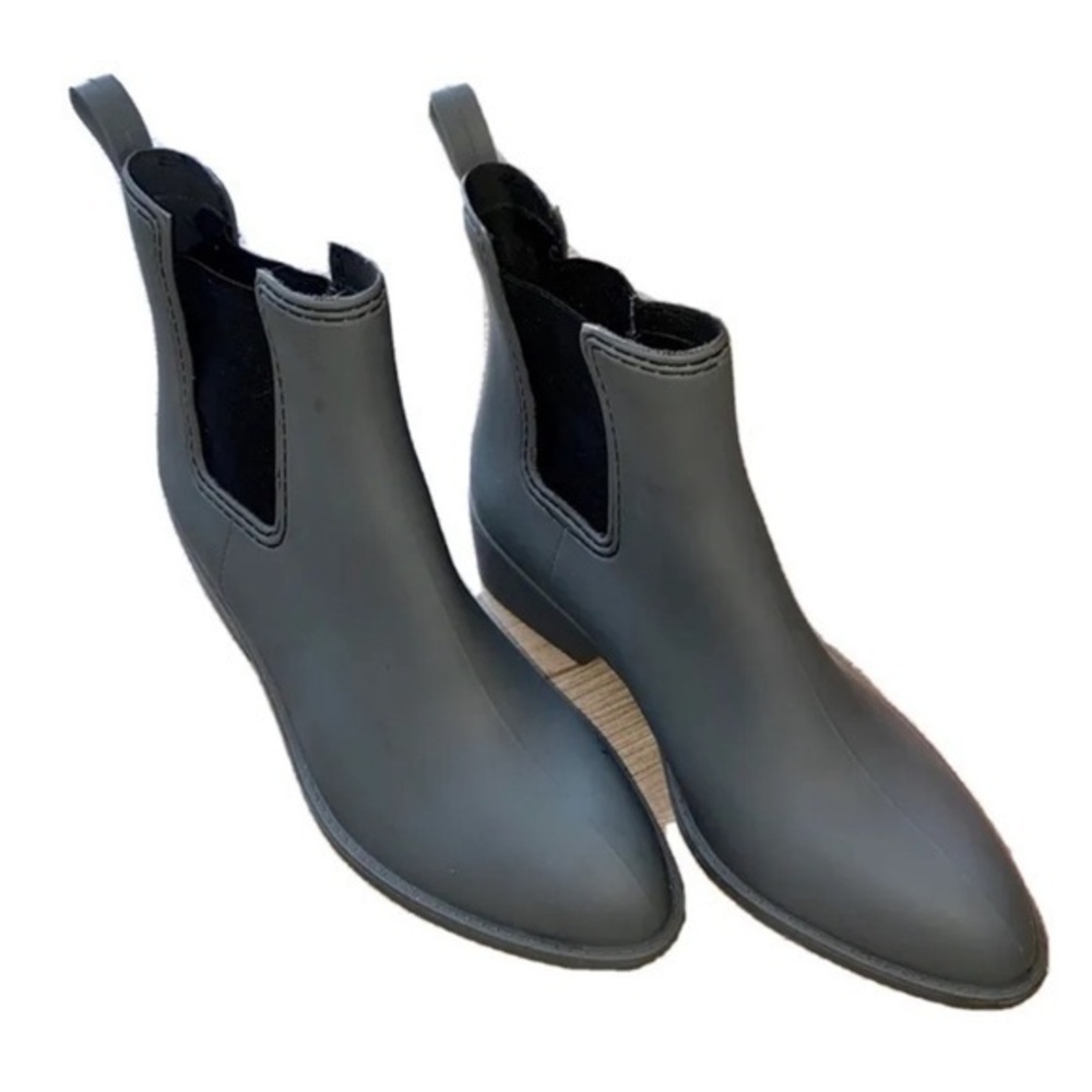 Jeffrey Campbell Havana Gray & Black Rain Boots Sz. 10